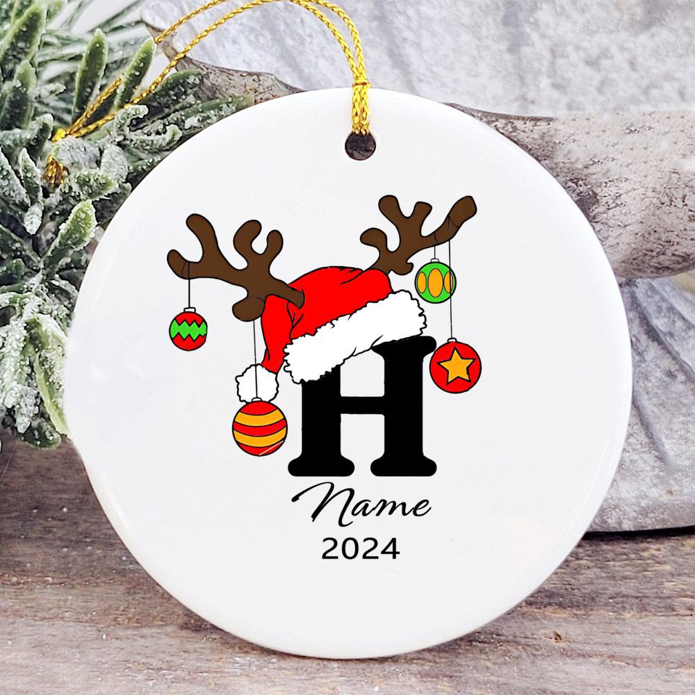 Personalized Christmas Ceramic Ornament Custom Name Family Party Decoration 2025 Family Keepsake Ornament Tree Decor