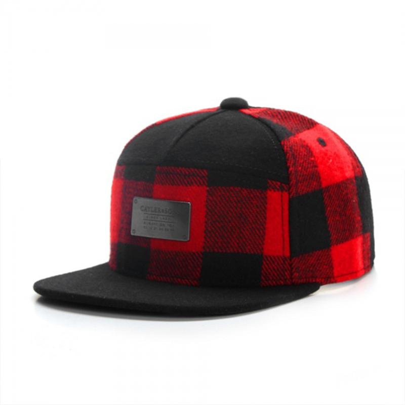 Trendy Modieuze Hip Hop Urban Street Style Pet Geruit Verstelbaar Verstelbare Snapback Pet Buiten Volwassen Casual Sportpet Buiten Zon Baseballpet