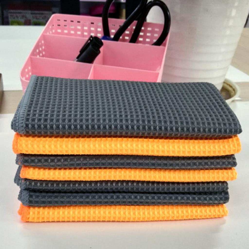 Car Cleaning Towel Highly Absorbent Multifunctional Microfiber Waffle Washing Towels for Window