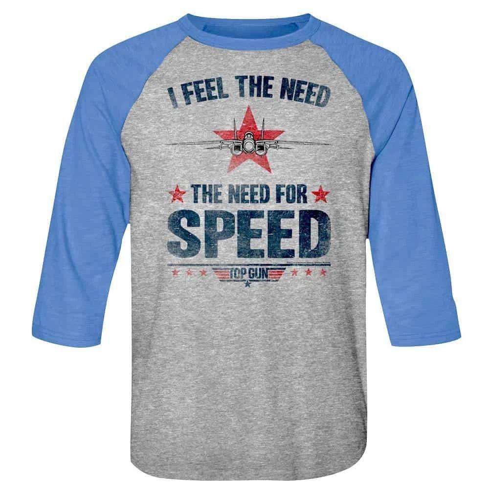 Top Gun I Feel The Need for Speed Men s Raglan Shirt L