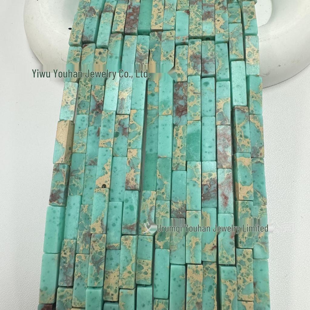 4x13mm Natural Stone Rectangle Bar Beads for DIY Jewelry and Bracelets