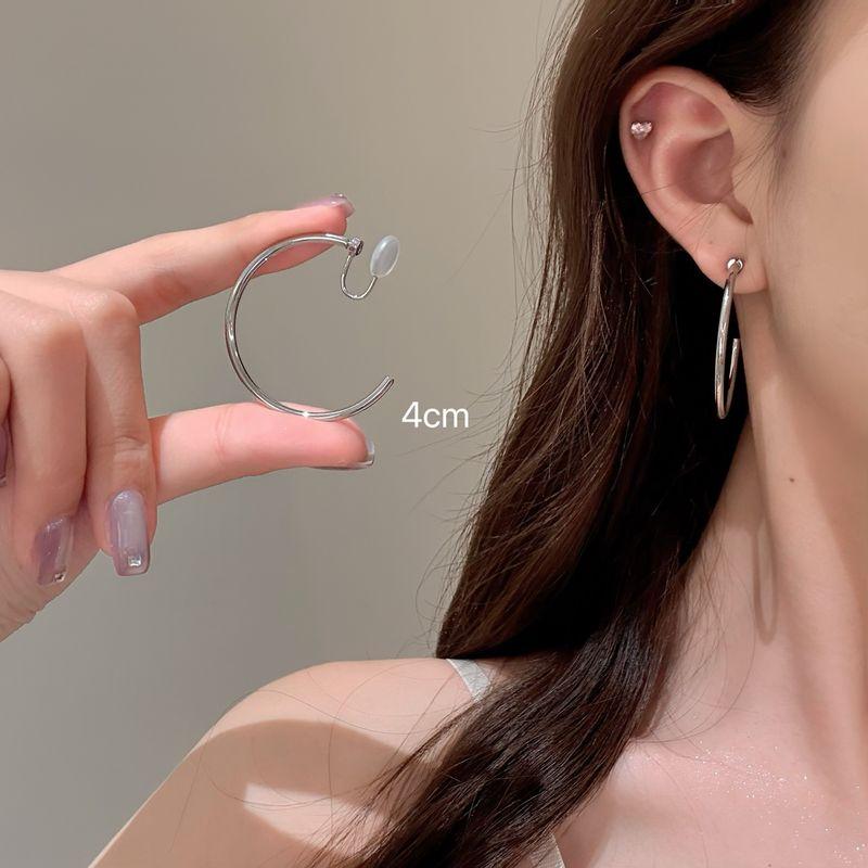 

Simple Bracelet Fancy Female Stud Earrings Peach Tea 4cm mosquito coil ear clip a pair of ear holes ~