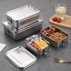 Caixa de Almoço Térmica Sunfiona de Aço Inoxidável 304 - Caixa Bento Quadrada Portátil Leve com Tampa Selada Design Durável para Refeições Saudáveis