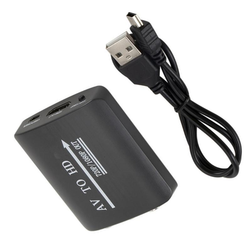 High Clear AVto HDMIs Adapter 1080P 3RCA to HDMIs Adapter for Computer Use 1Way Conversion ABS Construction