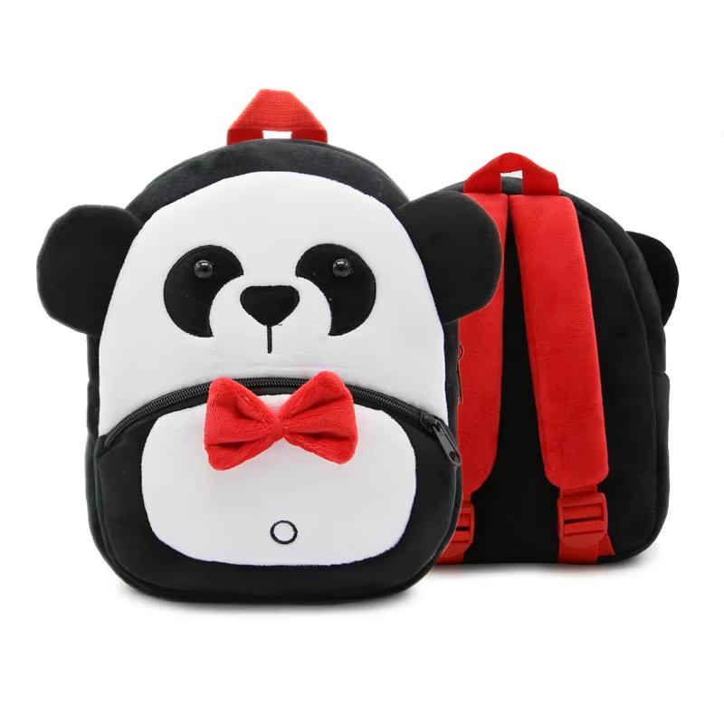Cute 3D Cartoon Animal Plush Toddler Backpack, Soft Kids Kindergarten Schoolbag Travel Gift Bag for Boys & Girls