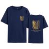 Attack on Titan Survey Corps Wings of Freedom T-Shirt - Mikasa & Eren Short Sleeve Jacket
