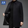 ROMON Men's 100% Cashmere Mid-Length Overcoat