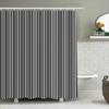 Black And White Striped Waterproof Shower Curtains With A Water Repellent Coating For Bathroom Decor