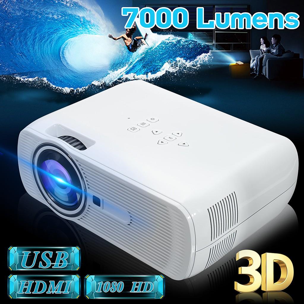 Mini 2500 Lumens LED Projector Cinema Theater 3D Home 1080P FHD HDMI USB AV/VGA Portable Multimedia