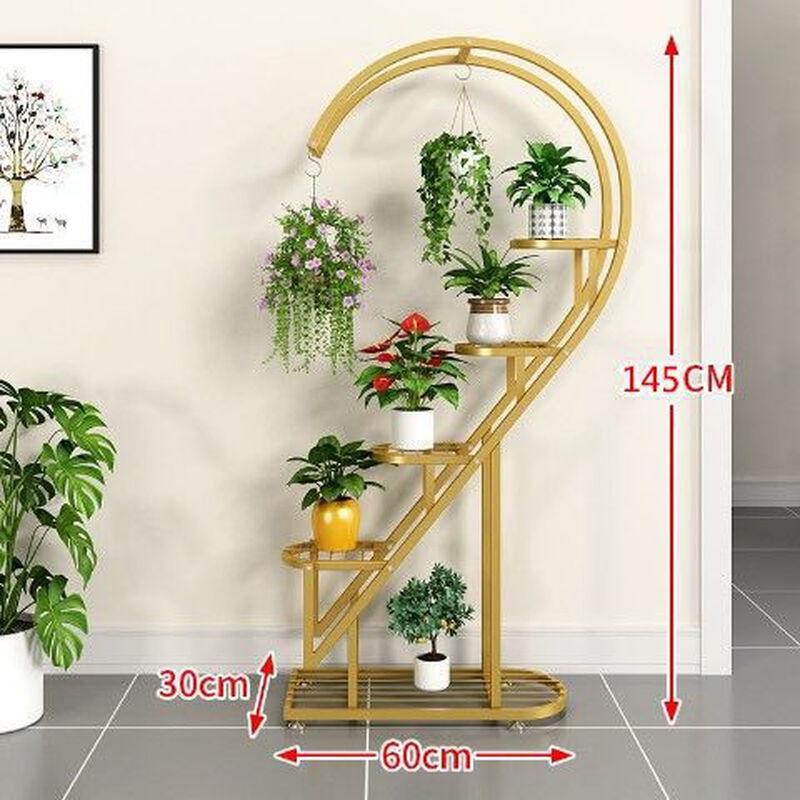 Heart-Shaped Balcony Flower Stand