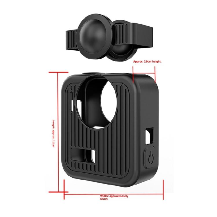 Reinforced Dust Resistant Silicone Shell Protector For MAX2 Action Camera Quick Release Design Secures Fit Battery Cover