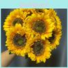 Single Sunflower Stem Flower For Wedding Photography And Home Decor Gift