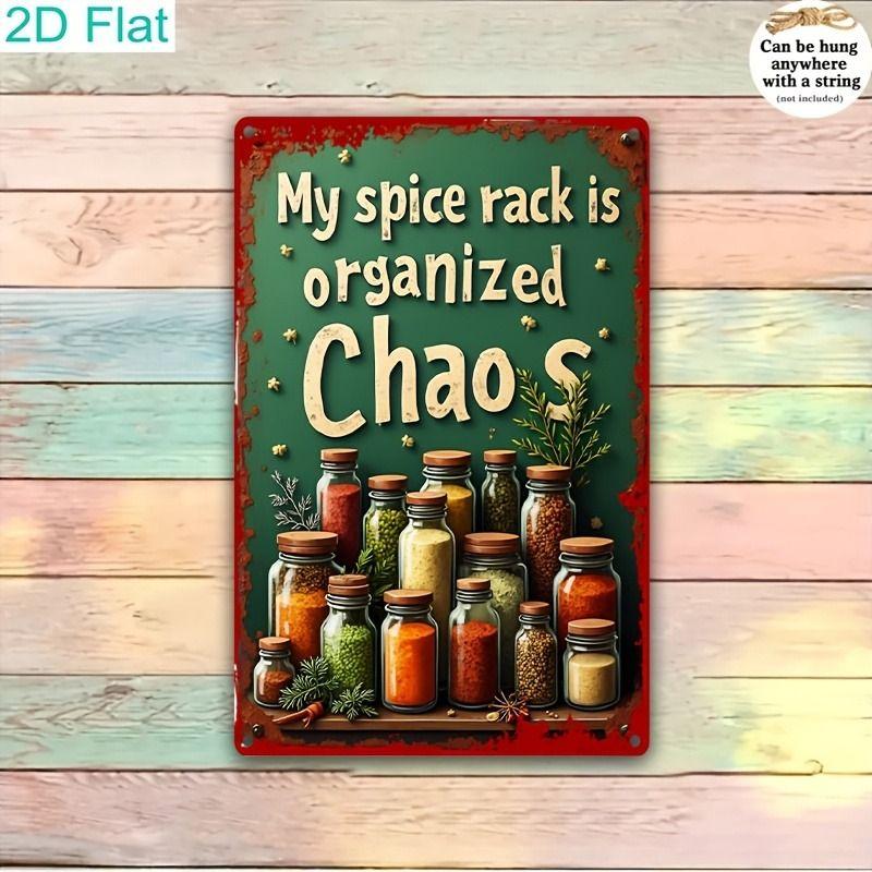 Retro Metal Tin Sign Spices Kitchen Bar Cafe Restaurant Wall Art Decor