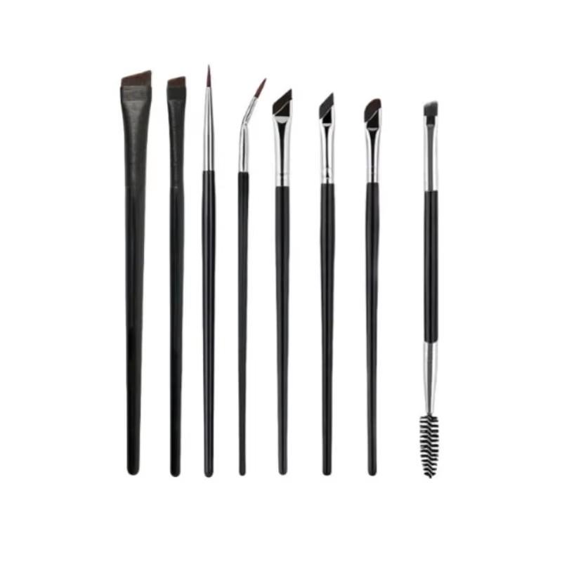Makeup Brushes Set With Tilted Fine Blade Lower Eyelid To Flat Head Oblique Angle Eyebrow Horizontal Silkworm eyeliner Brush