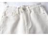Dames Hoge Taille Witte Pluizige Skinny Jeans - Herfst/Winter 2025 Veelzijdige Elastische Carrot Broek.