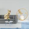 Figurine Sculpture Ornament Art Craft Metal Animal Statue Decorative Stand for Fireplace Hallway