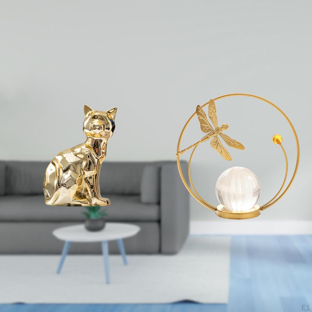 Figurine Sculpture Ornament Art Craft Metal Animal Statue Decorative Stand for Fireplace Hallway
