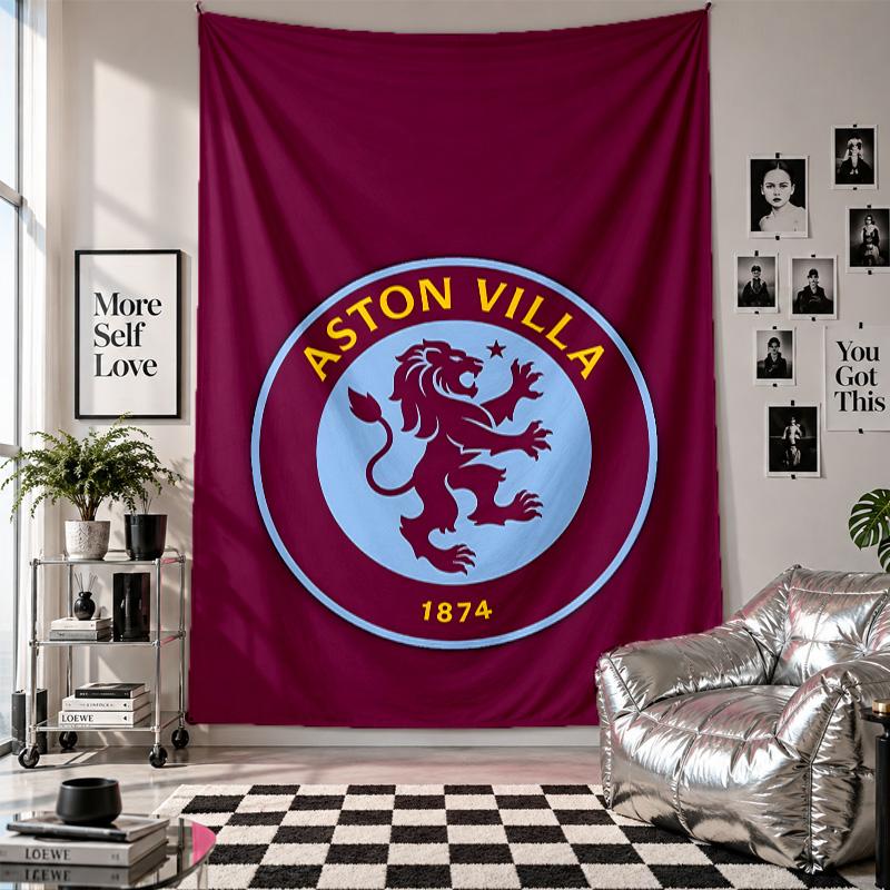 Wall TapestryAston Villa Art Hanging Cloth Decorative Background Cover for Room Decoration