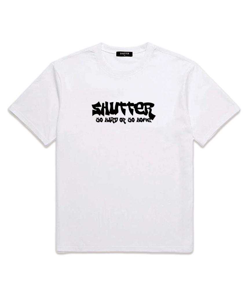 SHIRTER Graffiti Logo Short Sleeve T-Shirt (Ss003) White