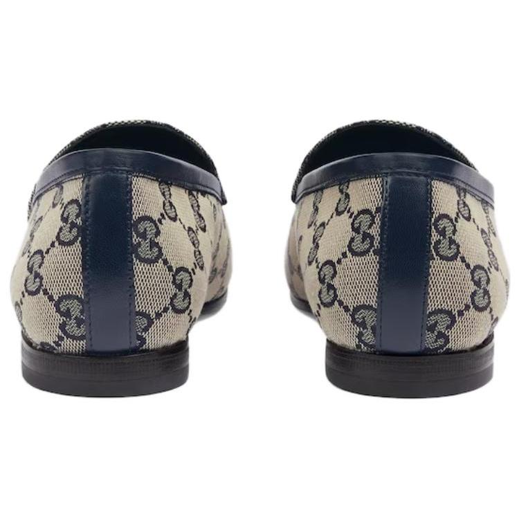 GUCCI Jordaan Loafer Blue Gg Canvas Women's 693213 KY980 4061