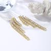 Boho Female Rainbow Stone Jewelry Vintage Yellow Gold Color Wedding Stud Earrings For Women