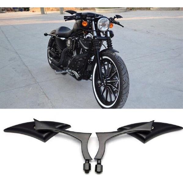 

Black 8mm/10mm Motorcycle Spear Blade Rear View Side Mirrors for Cruiser Chopper Sportster Dyna Softail Street Bike Scooter Dirt Bike чёрный