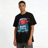 Happy Valentine's Day Heart Truck Print Casual Top Pure Cotton T-shirt