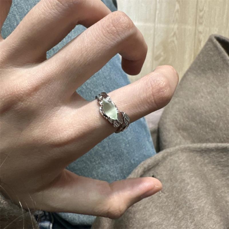 Over 120 Styles Korean style zircon diamond ring women's 925 sterling silver spring and summer niche light luxury high-end index finger ring open ring