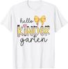 Hello Kindergarten Teacher Squad Coquette Bow Pencil School T-Shirt