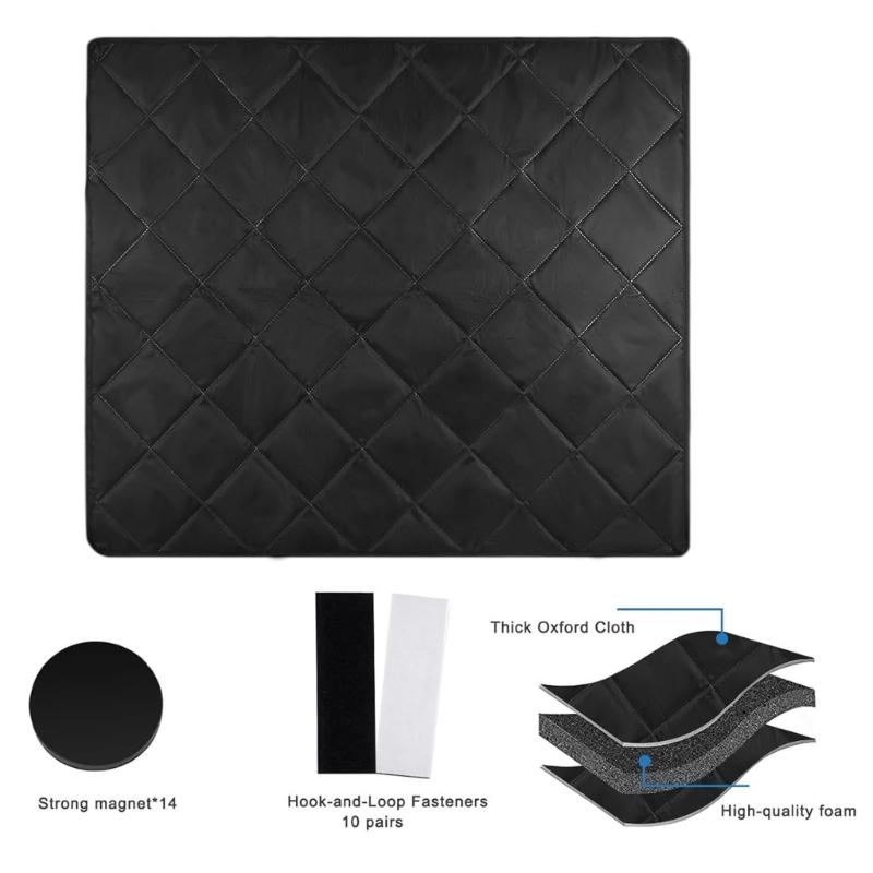 Magnetic Fireplaces Cover Insulating Barrier Heat Shield With Strong Magnets For Indoor Fireplaces Protecting Oxfords Fabric Thermals Insulation