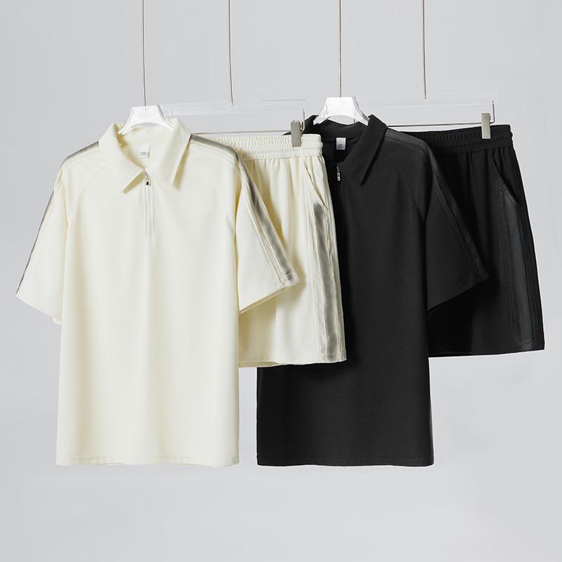Men's Summer 2026 Cool Ice Silk Short Sleeve Running Set