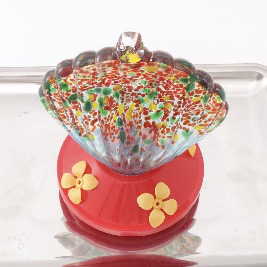 Venkovní skleněné závěsné krmítko pro kolibříky, odolné proti mravencům a včelám, vícebarevné krmítko pro ptáky, zahradní dekorace, dárek pro ženy