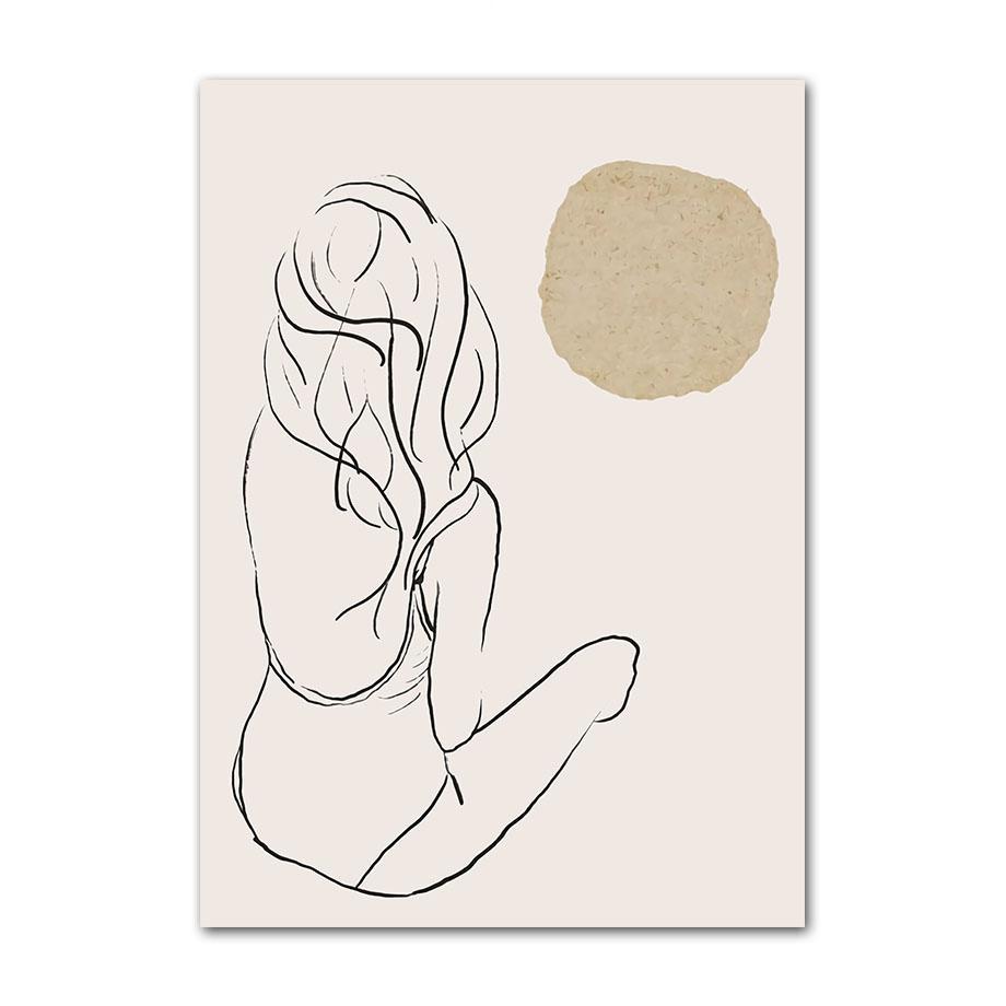 Abstract Minimalist Matisse Picasso Line Couple Wall Art Canvas Painting Posters And Prints Wall Pictures For Living Room Decor
