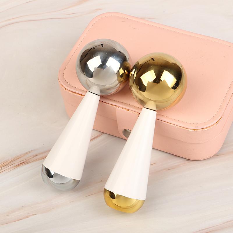 Ice Globes For Facial 360 Rotating Stainless Steel Ice Roller For Face Eyes Beauty Spa Cooling Globe Massage Ball Skincare Tools