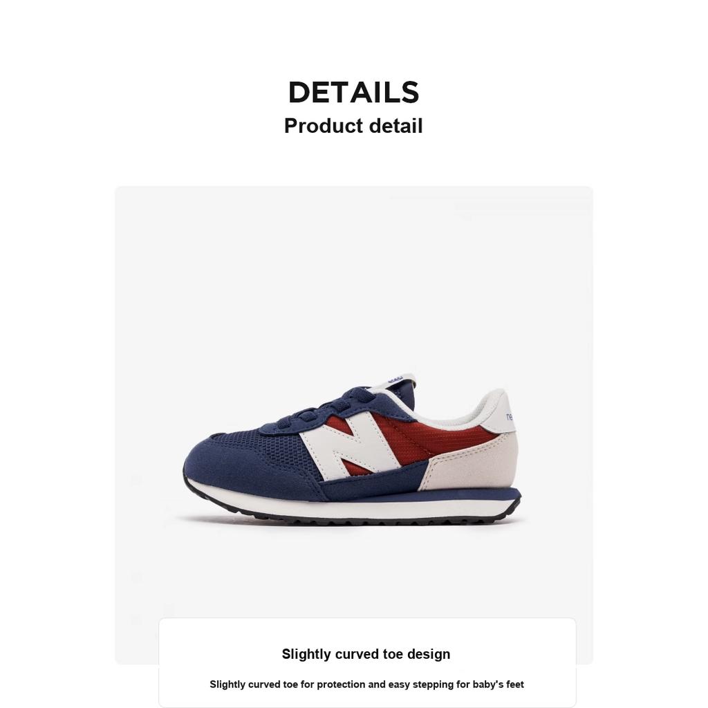 New Balance Nb 237 Versatile Low-Top Kids Casual Shoes Kids Sneaker Red Blue PH237TR
