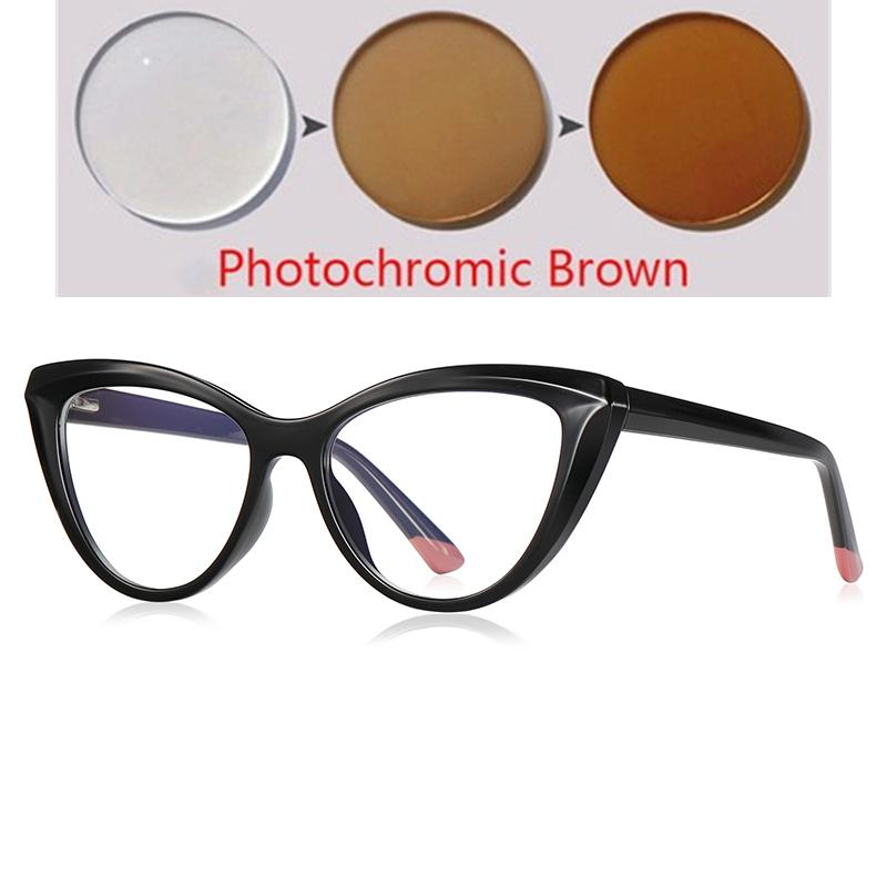 Transparent Purple Frame Cat Eye Nearsighted Glasses For Women Fashion Shortsighted Prescription Eyeglasse 0 -0.5 -0.75 To -6.0