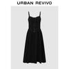 UR2026 Women's Street Style Lace-up Slim A-line Dress