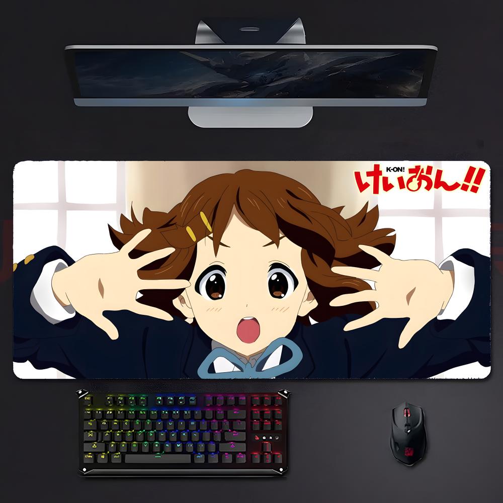 Süßes Musikalisch Anime Mio Akiyama KKOn Mauspads Mousepad Großes Gaming Lockedge Verdickt PC Tisch Schreibtischmatte