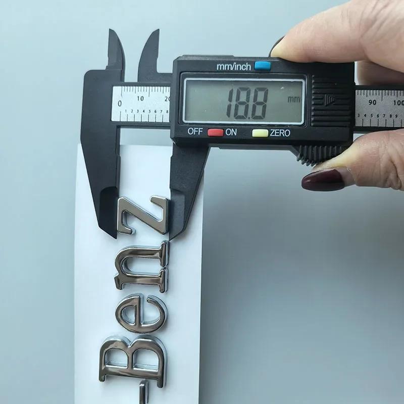 For Mercedes Benz 21.8cm ABS Car Emblem Flat English Letters for Mercedes Benz Trunk Nameplate Logo Sticker Chrome Glossy Matte