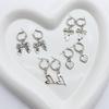 4Pairs Heart and Butterfly Earrings Stylish Drop Earrings Earwear for Women Girl