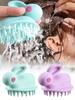 1pc Rabbit Scalp Massager Hair Shower Brush Shampoo Brush Hair Scalp Brush Head Spa Relaxing Scalp Brush, Silicone Scalp Massage Comb Hair Brush