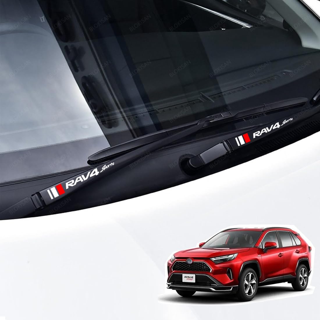 

Наклейка-декаль на дворники RAV4, Подходит для серии RAV4 PHV XA50, Для автомобилей, Водонепроницаемые наклейки,