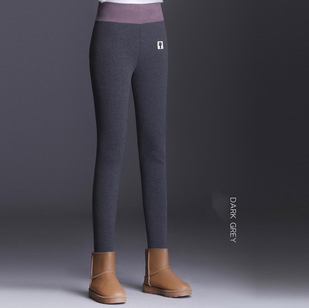 Damskie Legginsy, Jesień i Zima 2025 Nowy Styl, Dopasowane, Ocieplane, Elastyczna Talia, Rozciągliwe, Codzienne, Zwężane Spodnie