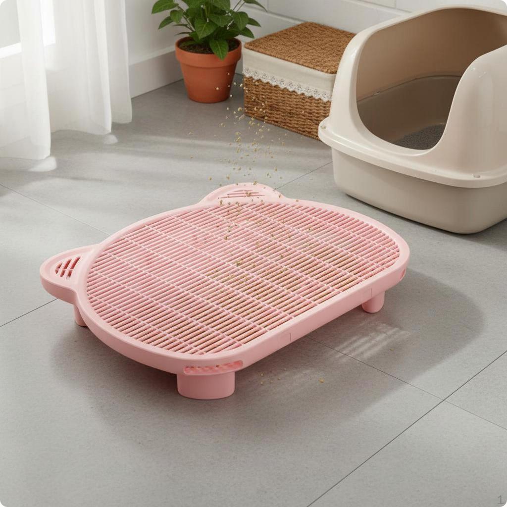 Cat Litter Catcher Mat Anti Scatter Toilet Area Paw Cleaning Pet Supply for Washroom, Laundry