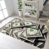 Living Room Rug US Dollar Bill Theme Carpet Non-Slip Soft Easy To Clean Durable Trendy Personalized Decor Area Home Decor Mat