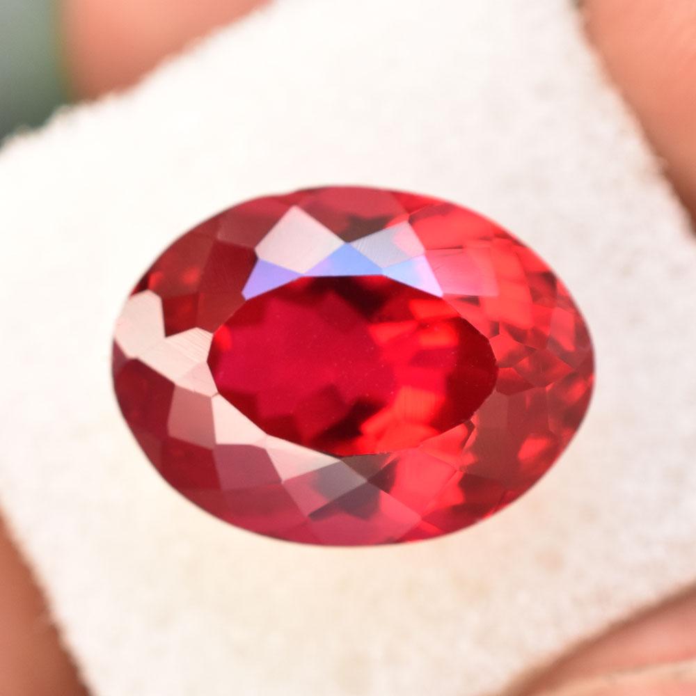 Natural Red Ruby Loose Gemstone 13 Ct Oval Shape for Valentine'S for Jewelry Making and Crafts