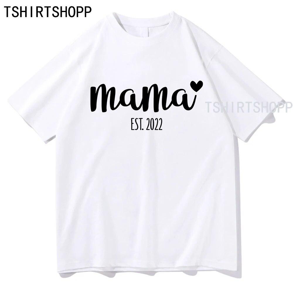 Mother's Day Tshirt Kawaii Clothing High Quality Cotton Tops Women TShirts Summer Short Sleeve T Shirt  Vintage Harajuku Clothes Unisex