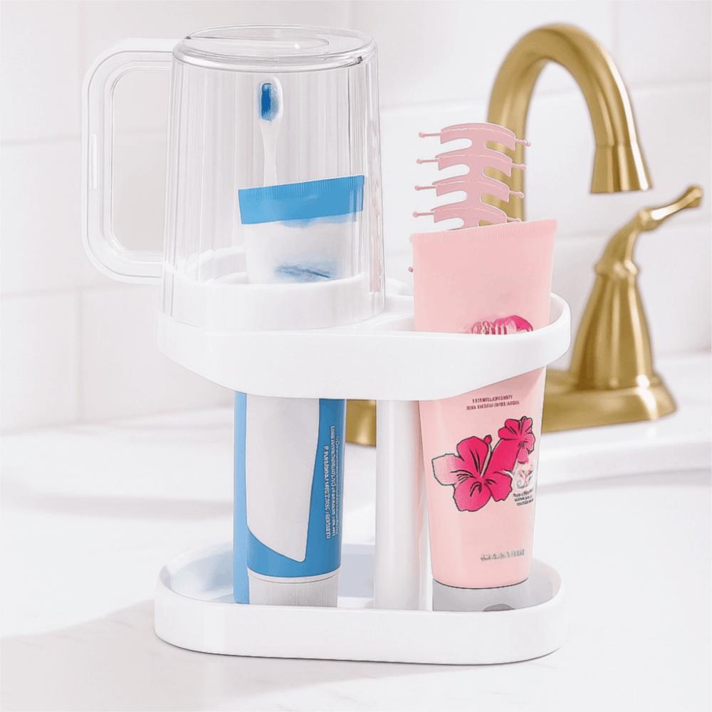 Adjustable Toothbrush Holder Dustproof Mouthwash Cup Cup Storage Rack  Student Dormitory