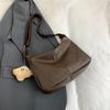 Soft Faux Leather Crossbody Bag for Women Vintage Style Tote Bucket Handbag Large Capacity