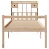 Bookshelf Bed without Mattress 75 x 190 cm Solid Pine Wood